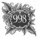 text saying 999 tattoo design idea