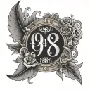 text saying 999 tattoo design idea
