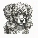 cute toy poodle face tattoo tattoo design idea