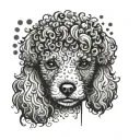 cute toy poodle face tattoo tattoo design idea