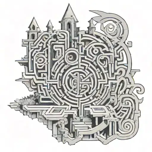 Labyrinth tattoo design idea