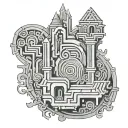 Labyrinth tattoo design idea