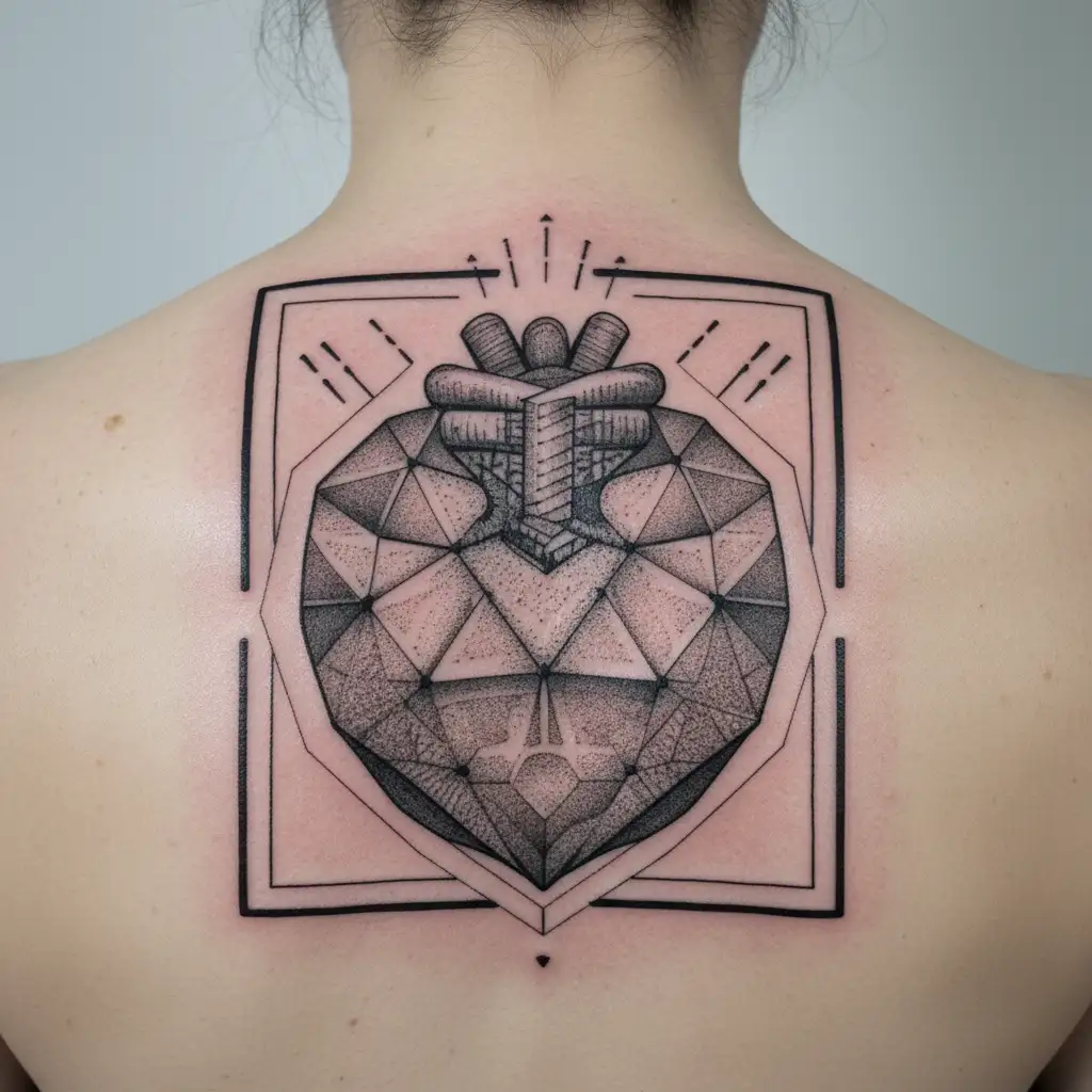 Cybersigilism love heart tattoo design idea