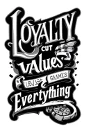 "Loyalty cut values everything " Casino Games tattoo design idea