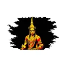 golden Thai warrior tattoo design idea