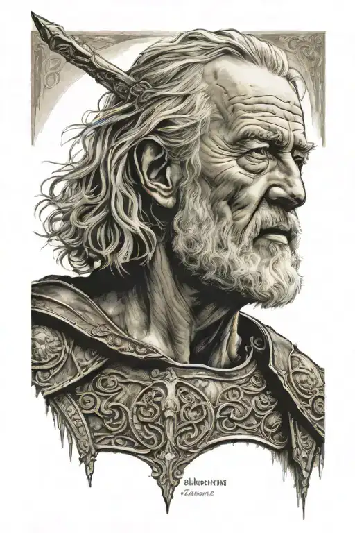 King of Rohan - Theoden (Bernard Hill) tattoo design idea