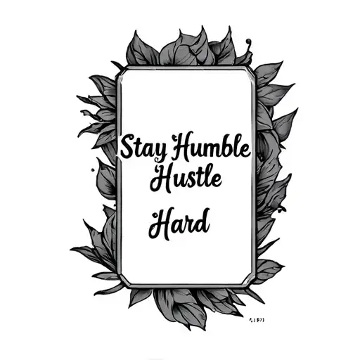 "Stay Humble Hustle Hard" Hustle tattoo design idea