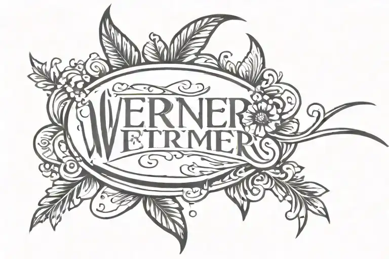 last name (Werner) tattoo design idea