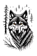 wolf woods inspiration tattoo design idea
