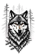 wolf woods inspiration tattoo design idea