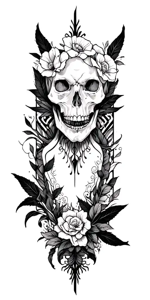 Blackout tattoo design idea