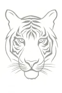 Tiger face tattoo design idea