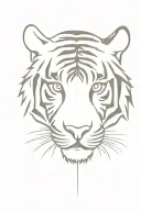 Tiger face tattoo design idea