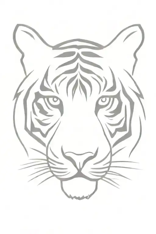 Tiger face tattoo design idea