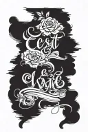 C'est la vie cursive writing simple tattoo design idea