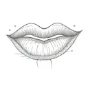 a woman's lips tattoo design idea