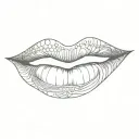 a woman's lips tattoo design idea