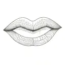 a woman's lips tattoo design idea