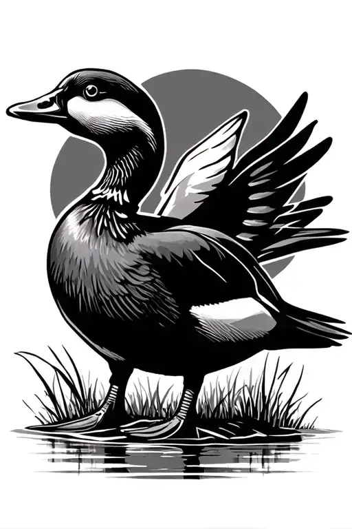 Duck Hunting tattoo design idea