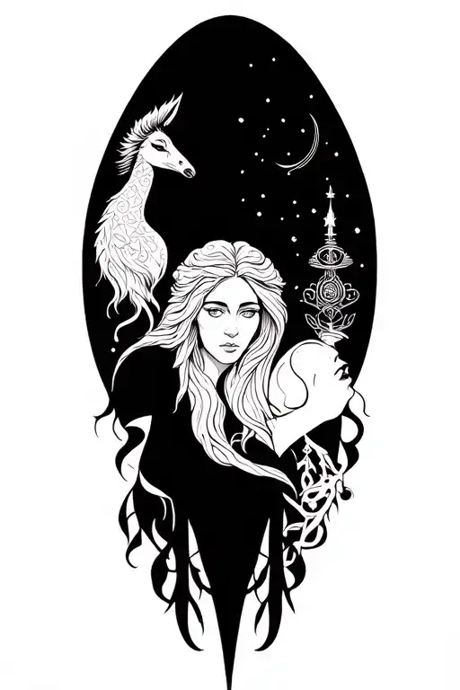 aquarius, saggitarius and virgo zodiac sign combined tatoos tattoo design idea