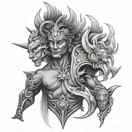 Karna tattoo design idea