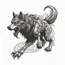wolf boss has tattoo design idea