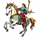 sagittarius centaur bending tattoo design idea