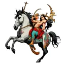 sagittarius centaur bending tattoo design idea