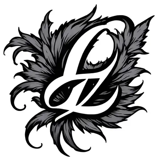 Double L tattoo design idea