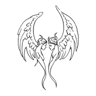 Angel and Devil tattoo design idea