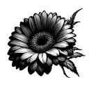 Gerbera tattoo design idea