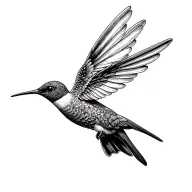 Humming bird rising from ashes tattoo design idea