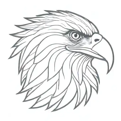 Philippine eagle flying tattoo design idea