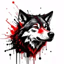 wolf head tattoo design idea