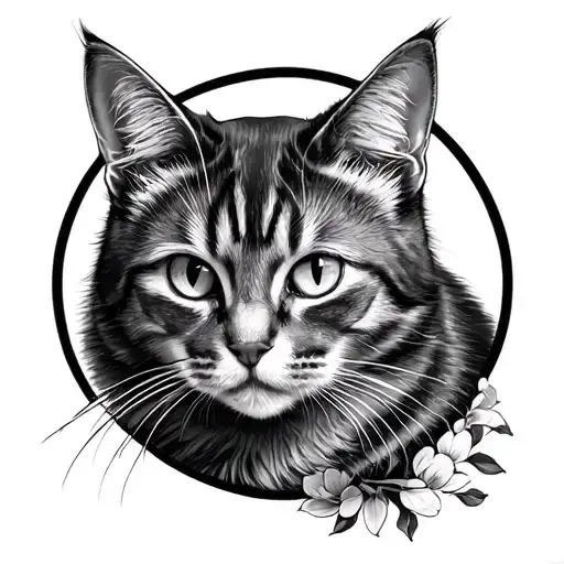 Cat Memorial tattoo design idea