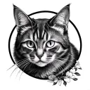 Cat Memorial tattoo design idea