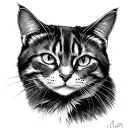 Cat Memorial tattoo design idea