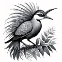 Lyrebird tattoo design idea