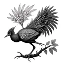 Lyrebird tattoo design idea