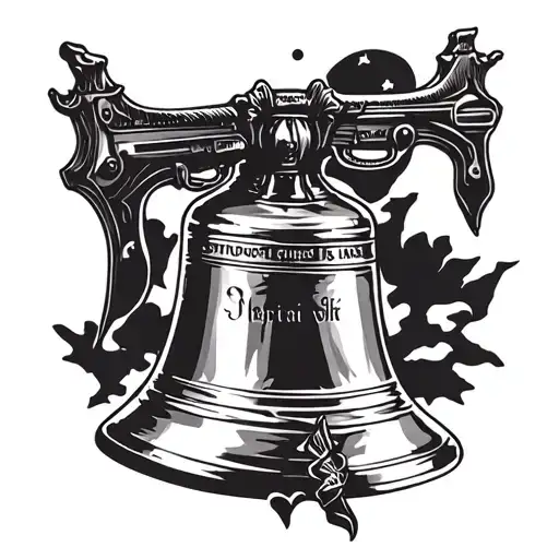 2nd amendment liberty bell tattoo design idea
