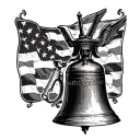 2nd amendment liberty bell tattoo design idea