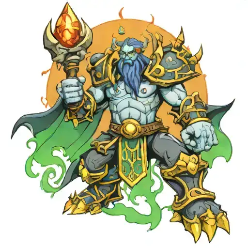 warlock world of warcraft tattoo design idea