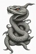 Armoured Snake tattoo design idea