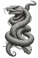 Armoured Snake tattoo design idea