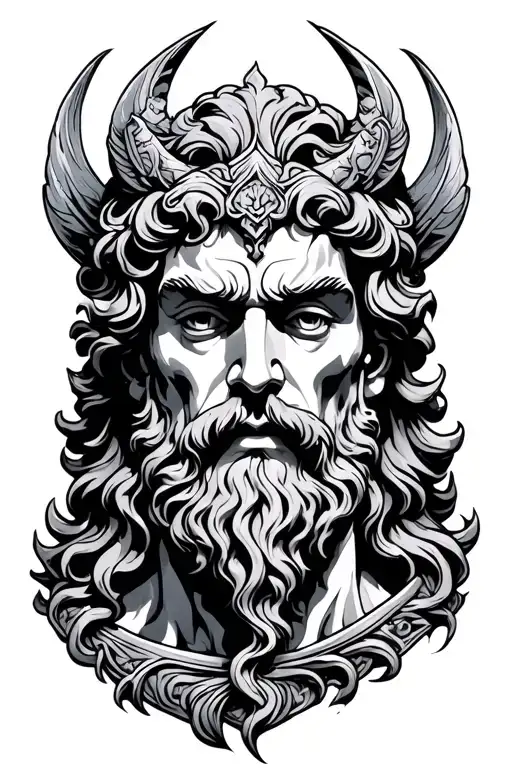 Greek god hades tattoo design idea
