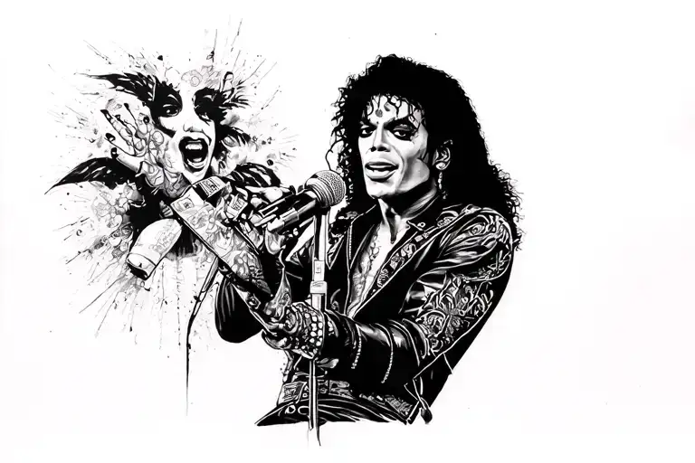 Michael Jackson performing his iconic tattoo design idea