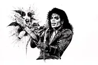 Michael Jackson performing his iconic tattoo design idea