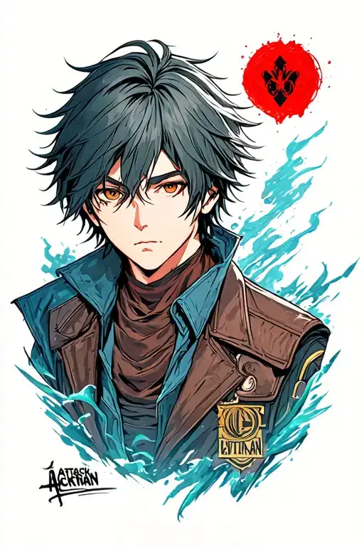 levi Ackerman attack on titan tattoo design idea