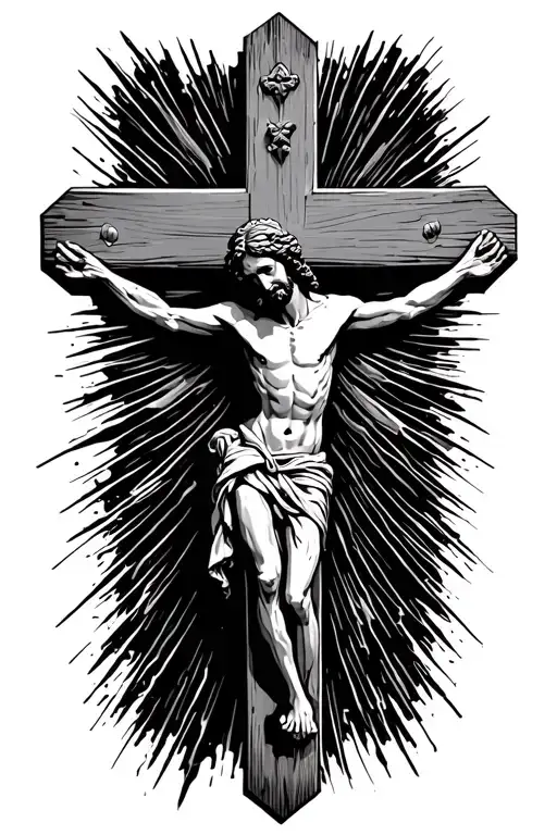 wrist Jesus crucifix tattoo design idea