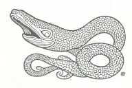 moray eel following the collarbone tattoo design idea